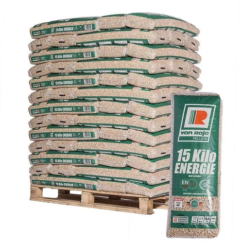 Pellet di legno premium tedelchi Van Roje – Ptuttit 975kg (65 sacchi)
