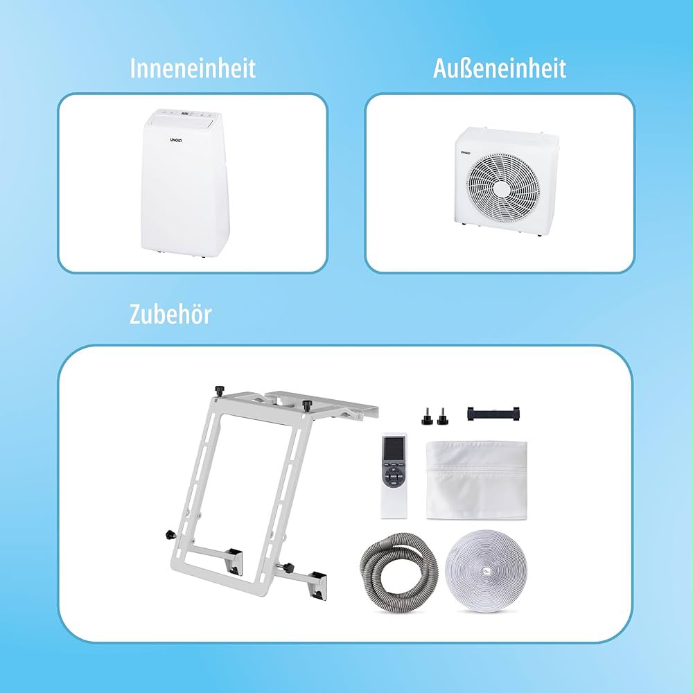 UNOLD 86340 Climatizzatore Split Mobile 12.000 BTU – 3,5 kW, Riscaldamento e Raffrescamento