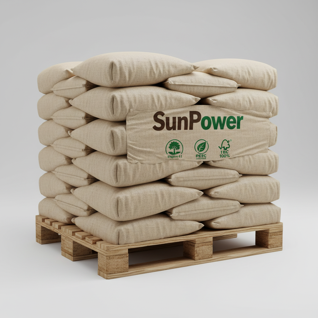 Pellet di legno francesi SunPower (Dreifach-Certificazione) – Ptuttit 1050kg